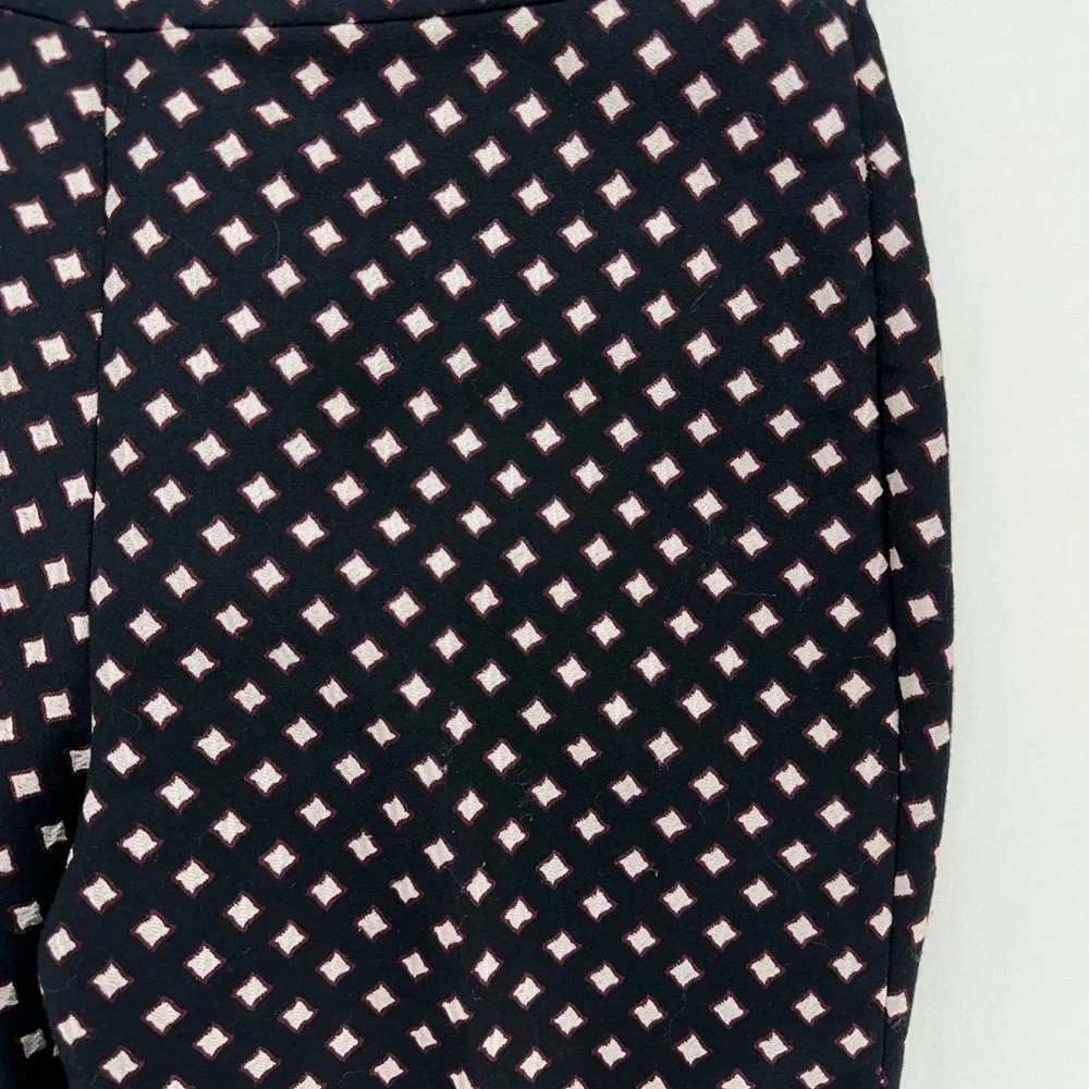 Kate Spade Diamond Cigarette Cropped Black Pants Women’s Size 6‎